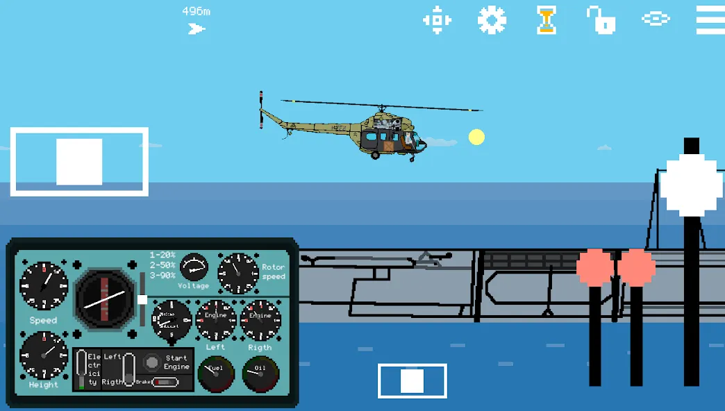 Pixel Helicopter Simulator (Пиксельный симулятор вертолета) МОД/Взлом [Много монет, Открытые уровни и Мега MOD] Screenshot 1