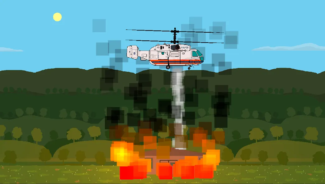 Pixel Helicopter Simulator (Пиксельный симулятор вертолета) МОД/Взлом [Много монет, Открытые уровни и Мега MOD] Screenshot 2