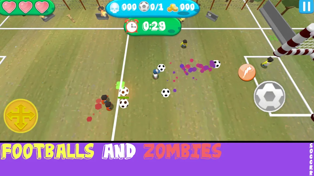 Soccer Apocalypse Survival (Соккер Апокалипсис Сурвивал) МОД/Взлом [Меню, Бесконечные монеты и Открытые уровни] Screenshot 4