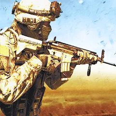 Скачать Взломанная Desert Hawks: Soldier War Game (Много денег) на андроид