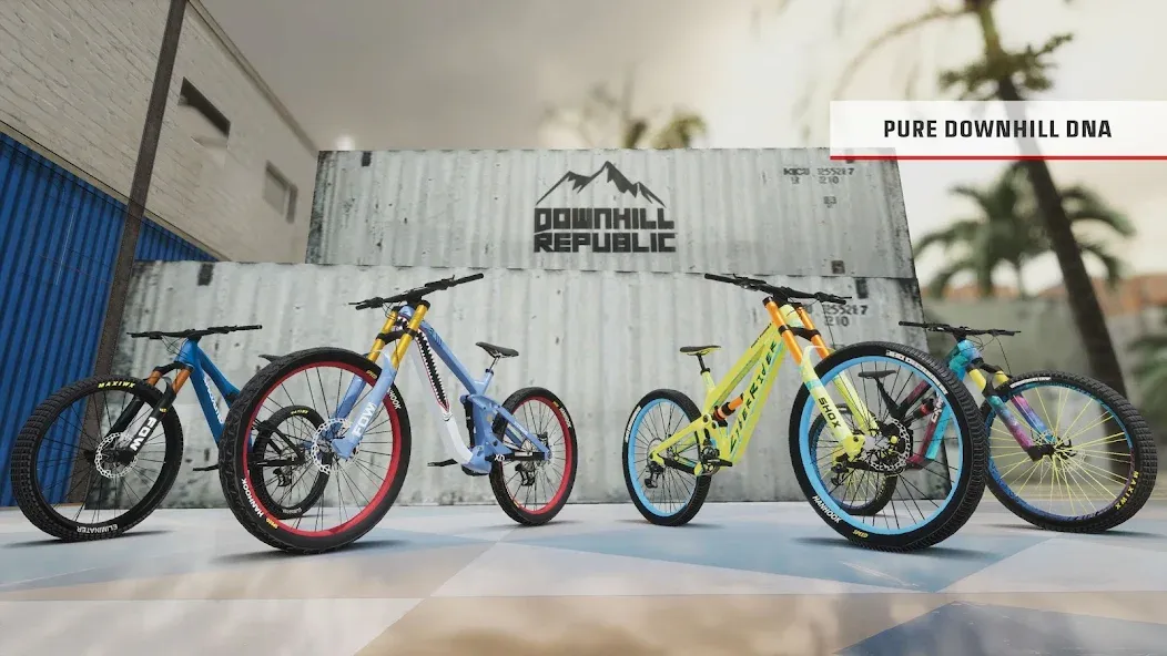 Downhill Republic (Даунхилл Республик) МОД/Взлом [Все открыто, Дополнительные деньги и Меню MOD] Screenshot 2