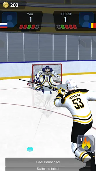 Hockey Game Stars 3D (Хоккей Гейм Старс 3D) МОД/Взлом [Деньги, Монеты и Меню MOD] Screenshot 4