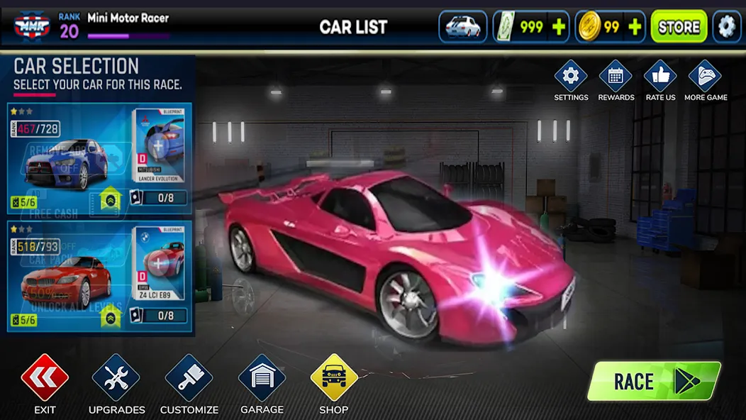 Car Highway Racing for Speed (Трафик Рейсер Трафик игры) МОД/Взлом [Меню, Бесконечные монеты и Открытые уровни] Screenshot 1