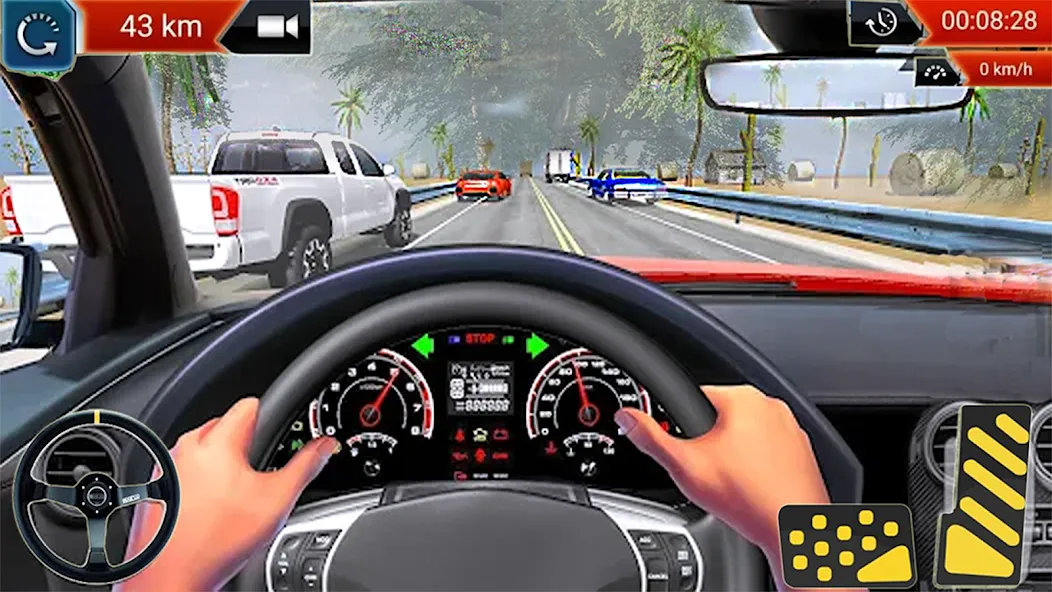 Car Highway Racing for Speed (Трафик Рейсер Трафик игры) МОД/Взлом [Меню, Бесконечные монеты и Открытые уровни] Screenshot 3