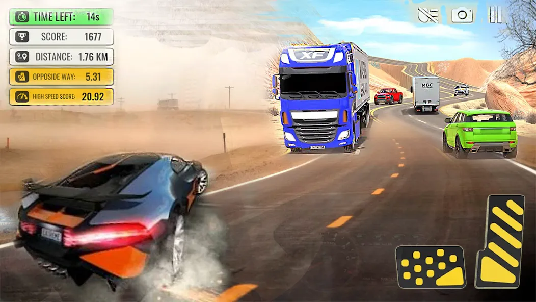 Car Highway Racing for Speed (Трафик Рейсер Трафик игры) МОД/Взлом [Меню, Бесконечные монеты и Открытые уровни] Screenshot 4