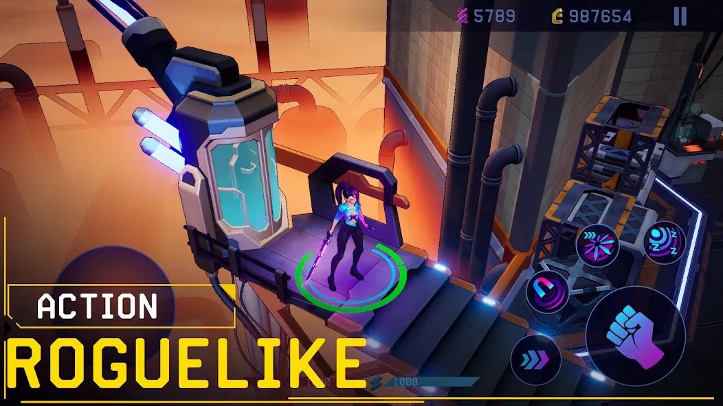 Rush Angel - Cyberpunk RPG (Раш Энджел) МОД/Взлом [Деньги, Монеты и Меню MOD] Screenshot 1