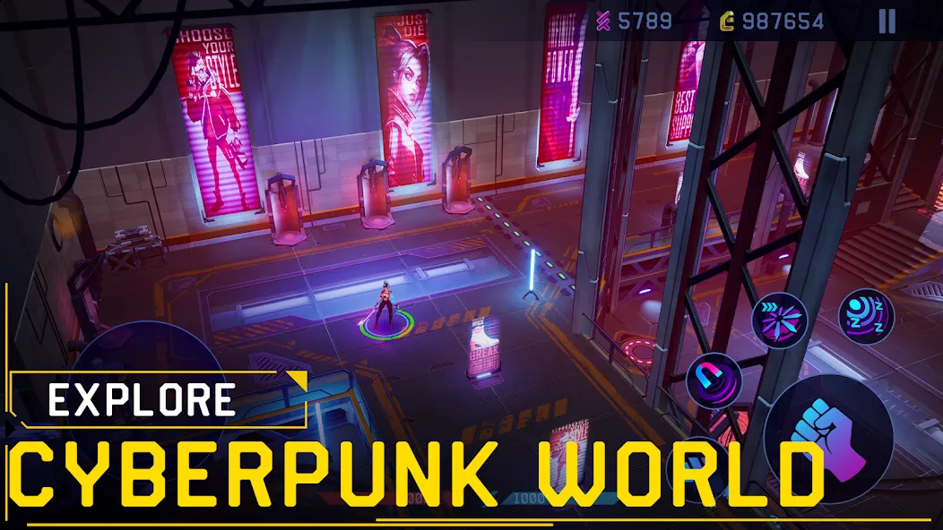 Rush Angel - Cyberpunk RPG (Раш Энджел) МОД/Взлом [Деньги, Монеты и Меню MOD] Screenshot 3