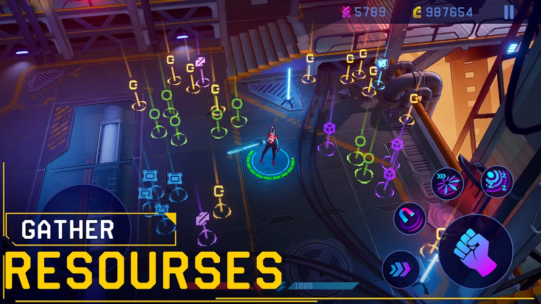 Rush Angel - Cyberpunk RPG (Раш Энджел) МОД/Взлом [Деньги, Монеты и Меню MOD] Screenshot 4