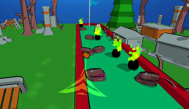 MiniGolf Madness: Halloween (МиниГольф безумие) МОД/Взлом [Много монет, Открытые уровни и Мега MOD] Screenshot 1