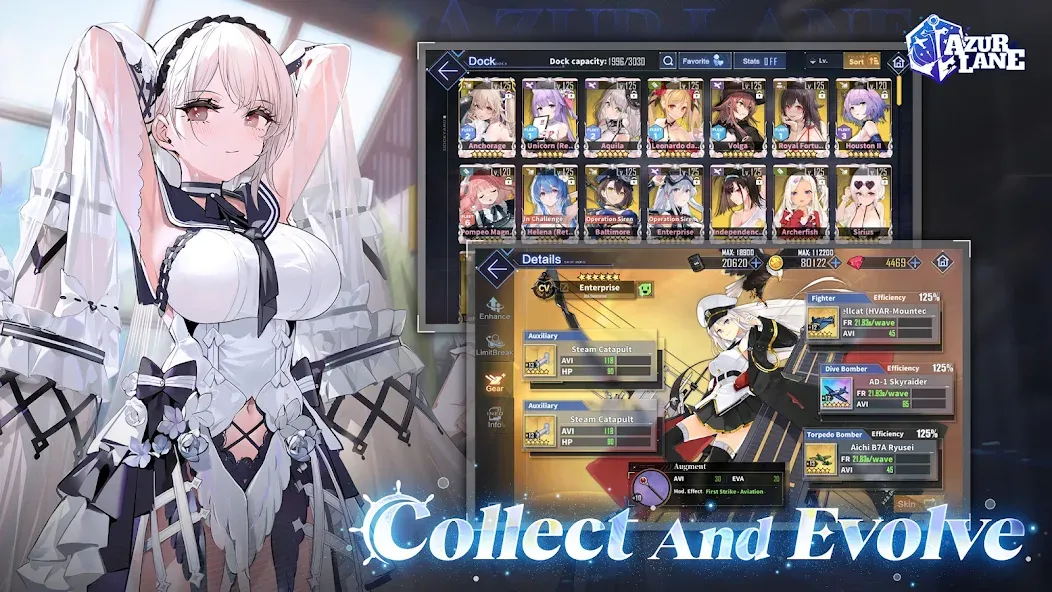 Azur Lane (Азур Лейн) МОД/Взлом [Все открыто, Дополнительные деньги и Меню MOD] Screenshot 2