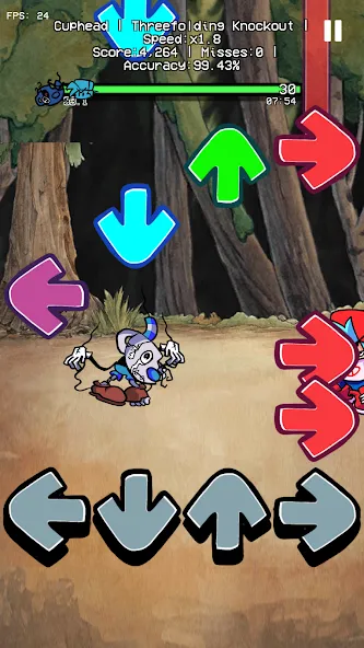 Indie Battle Music Cross Fight (ФНФ Инди Кросс Ван Мод) МОД/Взлом [Деньги, Монеты и Меню MOD] Screenshot 3