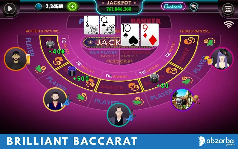 Baccarat (Баккара) МОД/Взлом [Все открыто, Дополнительные деньги и Меню MOD] Screenshot 1