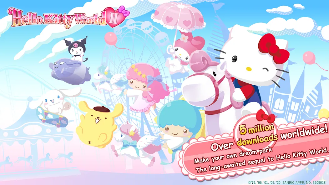 HelloKittyWorld2 Sanrio Kawaii (ХеллоуКиттиВорлд2 Санрио Каваии) МОД/Взлом [Все открыто, Дополнительные деньги и Меню MOD] Screenshot 1