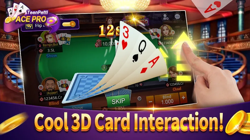 Teenpatti Ace Pro -poker,rummy (Тинпатти Эйс Про) МОД/Взлом [Бесконечные деньги, Монеты и Мега MOD] Screenshot 2