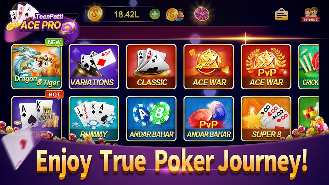 Teenpatti Ace Pro -poker,rummy (Тинпатти Эйс Про) МОД/Взлом [Бесконечные деньги, Монеты и Мега MOD] Screenshot 3