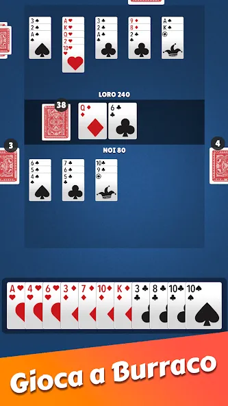 Burraco classico carte online (Буррако классико картэ онлайн) МОД/Взлом [Много монет, Открытые уровни и Мега MOD] Screenshot 1
