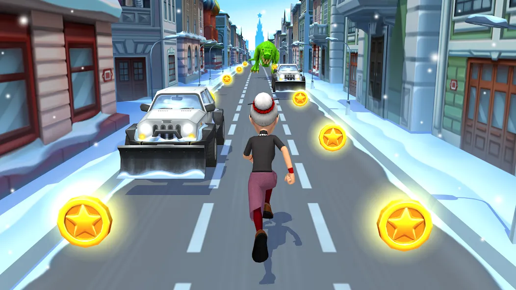 Angry Gran Run - Running Game (Энгри Гран Ран) МОД/Взлом [Бесконечные деньги, Монеты и Мега MOD] Screenshot 1
