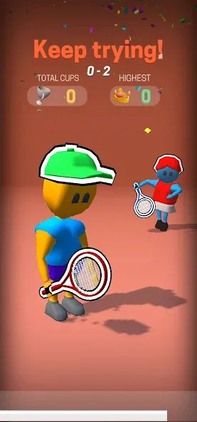 Deuce Hit! (Tennis) МОД/Взлом [Меню, Бесконечные монеты и Открытые уровни] Screenshot 2