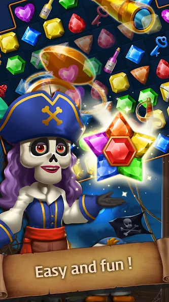 Jewels Ghost Ship: jewel games (Джуэлз Гост Шип) МОД/Взлом [Много монет, Открытые уровни и Мега MOD] Screenshot 3