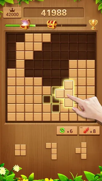 Wood Block Puzzle Addictive МОД/Взлом [Много денег, Монет и Все открыто] Screenshot 1