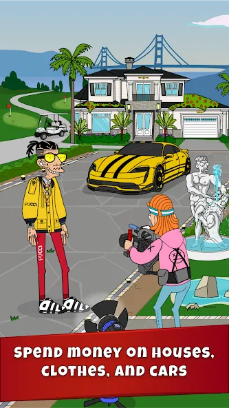 Lamar - Idle Vlogger МОД/Взлом [Много денег, Монет и Все открыто] Screenshot 3