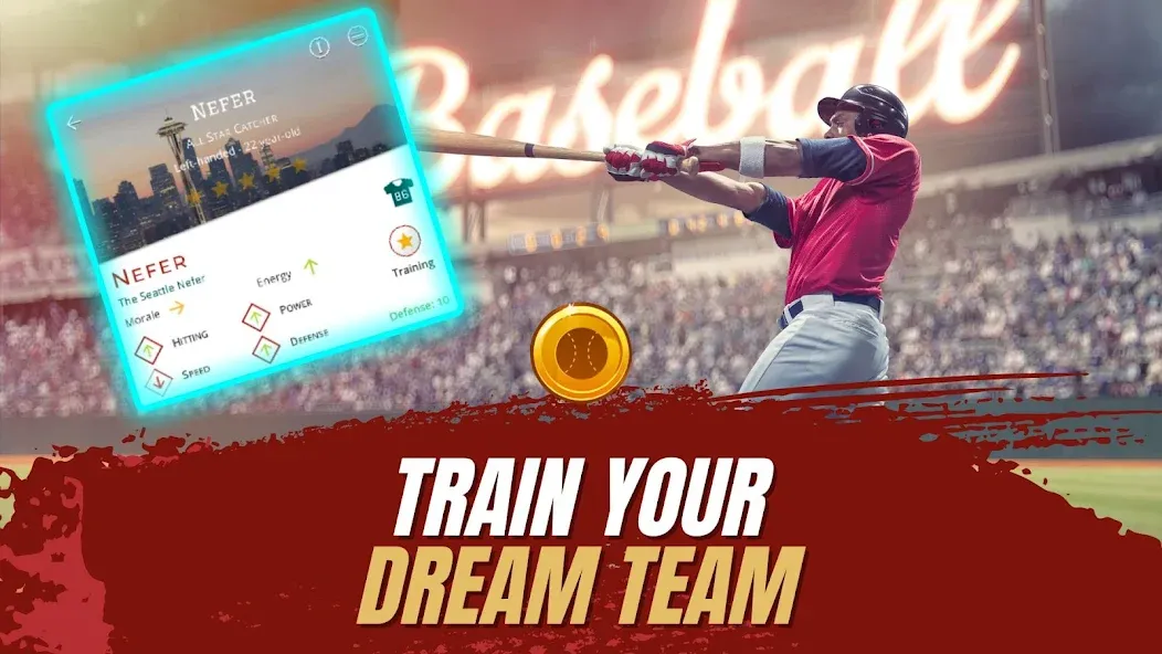 Astonishing Baseball Manager (Астонишинг Бейсбол Менеджер) МОД/Взлом [Меню, Бесконечные монеты и Открытые уровни] Screenshot 3
