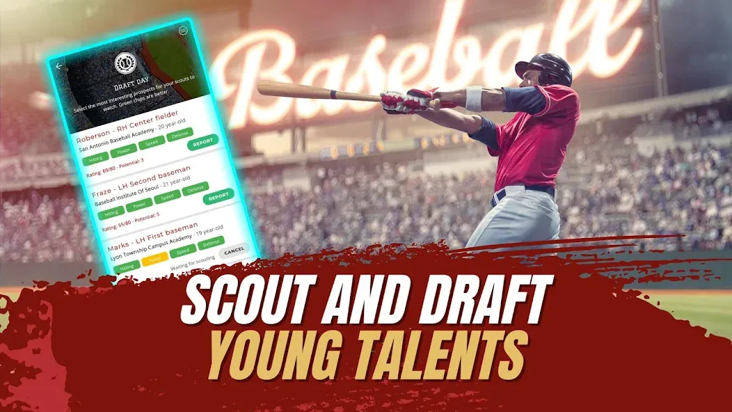 Astonishing Baseball Manager (Астонишинг Бейсбол Менеджер) МОД/Взлом [Меню, Бесконечные монеты и Открытые уровни] Screenshot 5