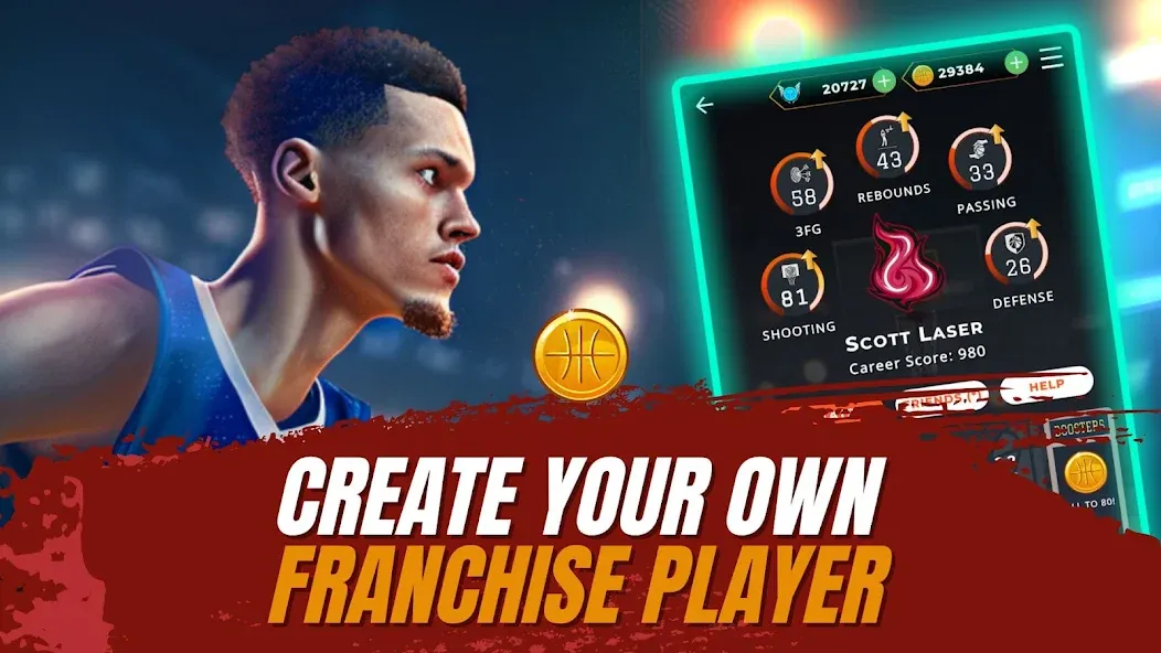 Astonishing Basketball Manager (Удивительный баскетбольный менеджер) МОД/Взлом [Много монет, Открытые уровни и Мега MOD] Screenshot 2