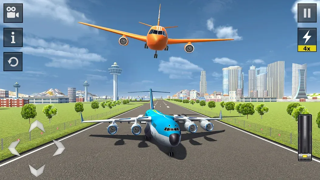 Flight Simulator - Plane Games (Флайт Симулятор) МОД/Взлом [Все открыто, Дополнительные деньги и Меню MOD] Screenshot 2