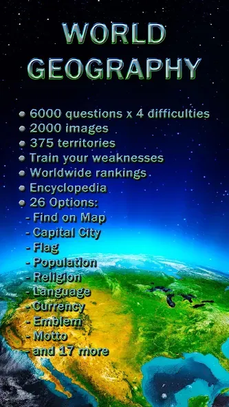 World Geography - Quiz Game МОД/Взлом [Много денег, Монет и Все открыто] Screenshot 1