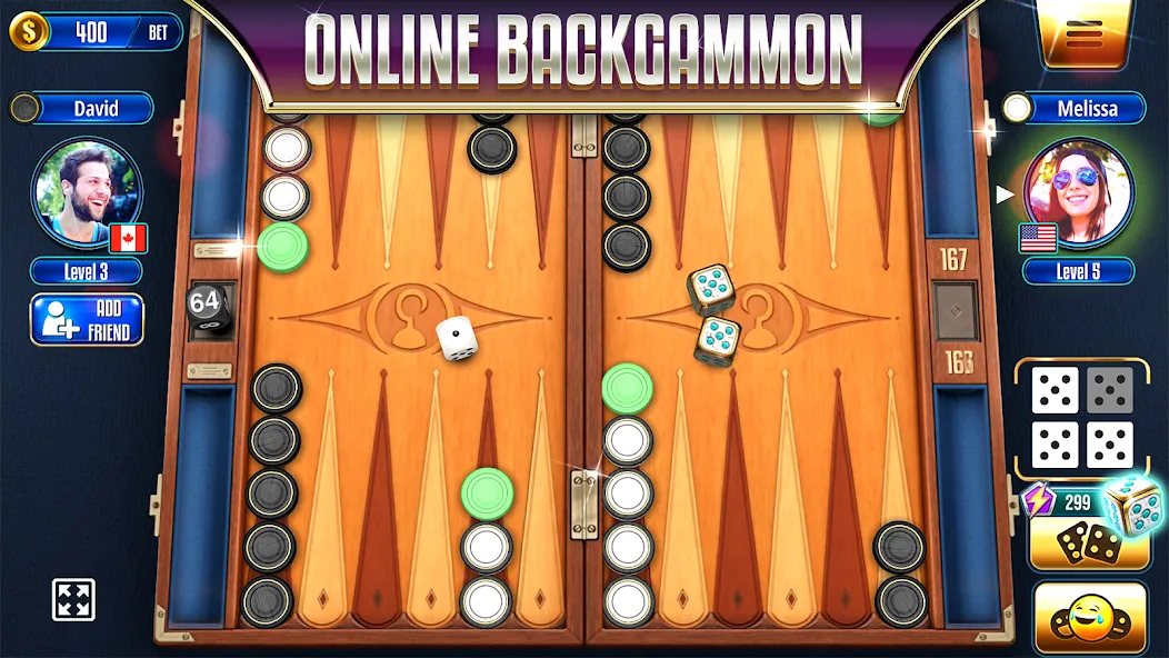 Backgammon Legends Online МОД/Взлом [Бесконечные деньги, Монеты и Мега MOD] Screenshot 1