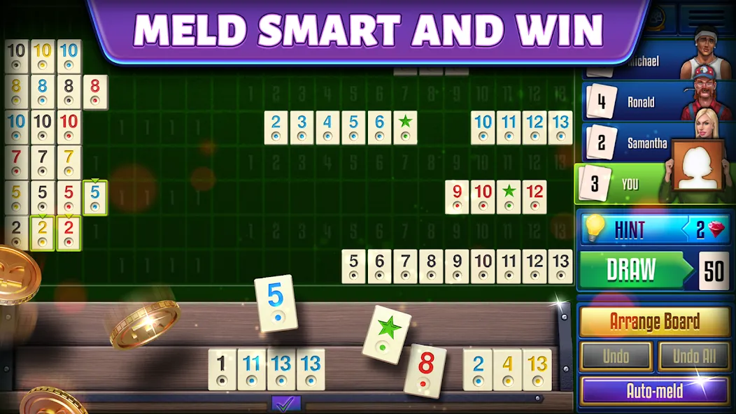 Rummy Club МОД/Взлом [Меню, Бесконечные монеты и Открытые уровни] Screenshot 1