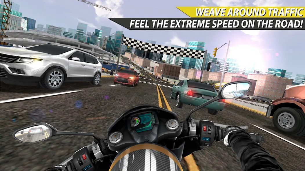 Moto Rider In Traffic (Мото Райдер в Трафике) МОД/Взлом [Много монет, Открытые уровни и Мега MOD] Screenshot 2