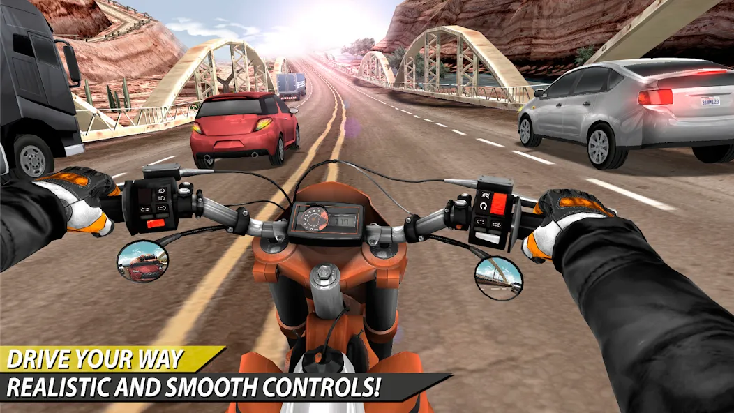 Moto Rider In Traffic (Мото Райдер в Трафике) МОД/Взлом [Много монет, Открытые уровни и Мега MOD] Screenshot 3