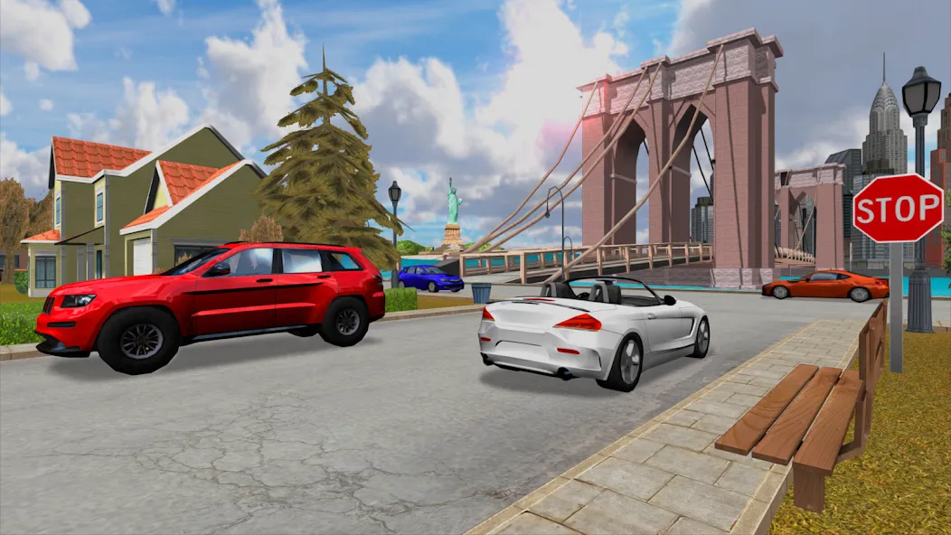 Car Driving Simulator: NY (Симулятор вождения автомобиля) МОД/Взлом [Деньги, Монеты и Меню MOD] Screenshot 5