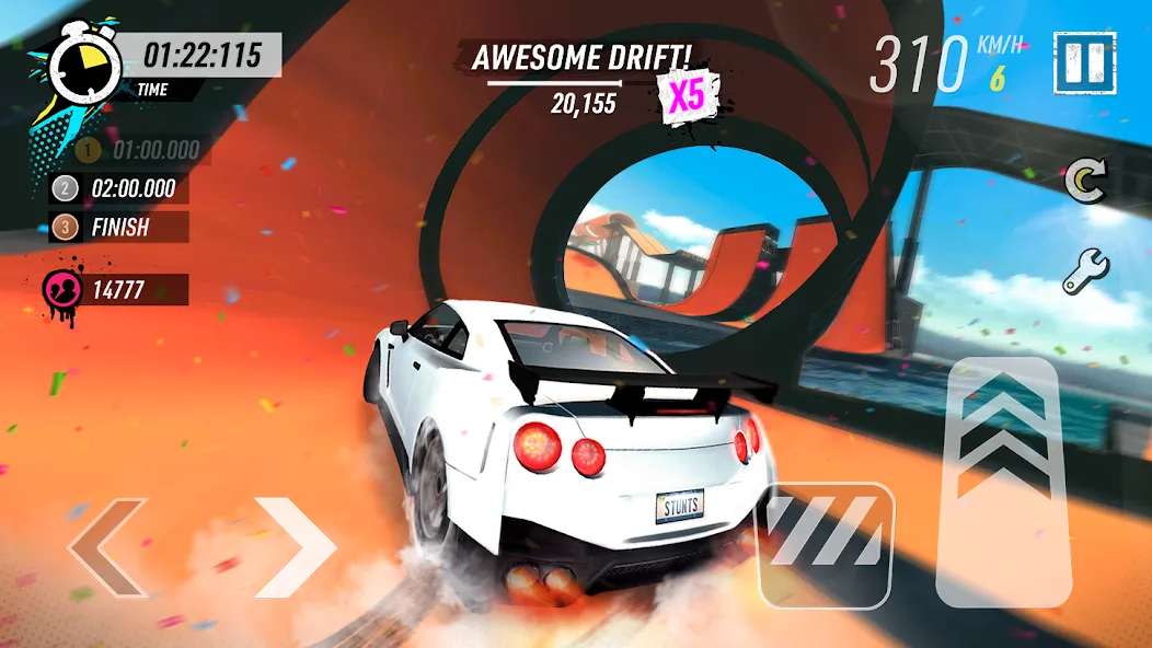 Car Stunt Races: Mega Ramps (Кар Стант Рейсы) МОД/Взлом [Все открыто, Дополнительные деньги и Меню MOD] Screenshot 1