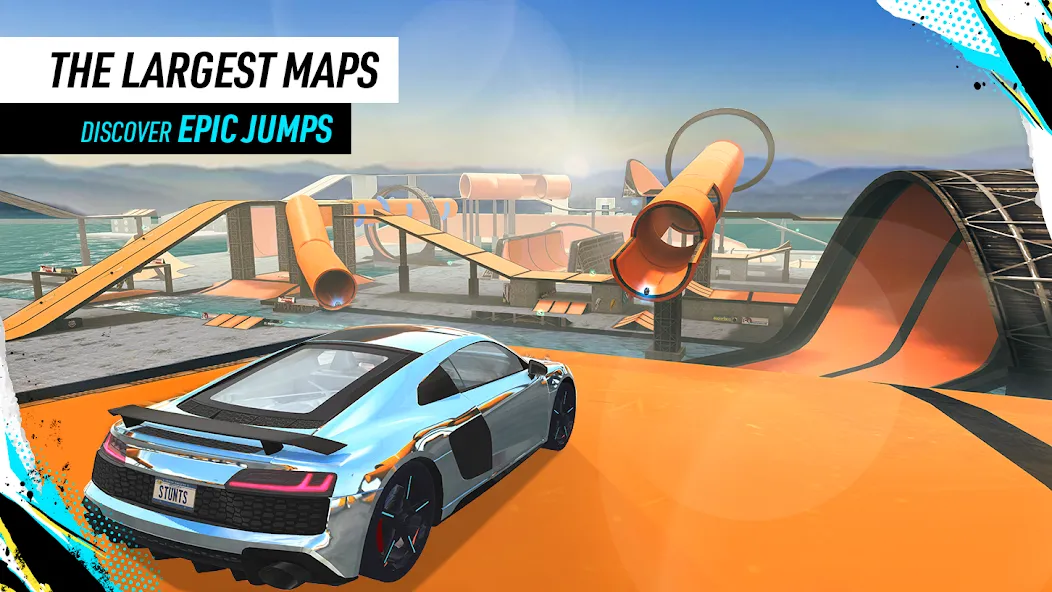 Car Stunt Races: Mega Ramps (Кар Стант Рейсы) МОД/Взлом [Все открыто, Дополнительные деньги и Меню MOD] Screenshot 3