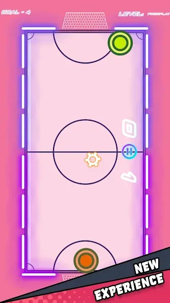 Air Hockey Glow HD Ultimate 2D (Эйр) МОД/Взлом [Много монет, Открытые уровни и Мега MOD] Screenshot 2