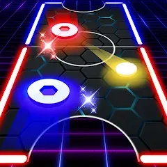 Скачать Взломанная Air Hockey Glow HD Ultimate 2D на Андроид (Все столы и шайбы разблокированы) бесплатно