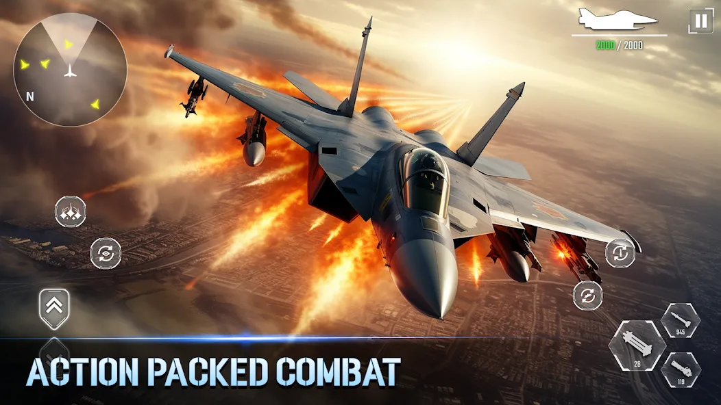 Aircraft Strike: Jet Fighter МОД/Взлом [Все открыто, Дополнительные деньги и Меню MOD] Screenshot 5