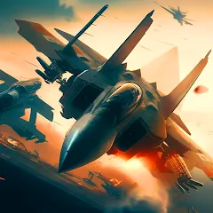 Скачать взломанный Aircraft Strike: Jet Fighter на Андроид бесплатно (Мод: много денег и все самолеты открыты)