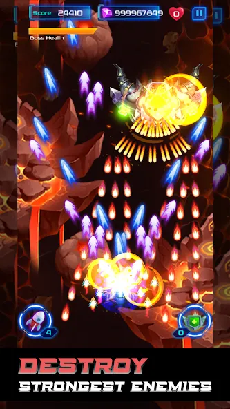 Galaxy Attack: Space Shooter (Гэлэкси Аттак) МОД/Взлом [Много монет, Открытые уровни и Мега MOD] Screenshot 3