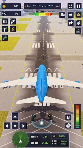 Airplane Game Flight Simulator МОД/Взлом [Меню, Бесконечные монеты и Открытые уровни] Screenshot 2