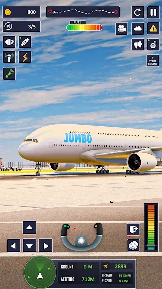 Airplane Game Flight Simulator МОД/Взлом [Меню, Бесконечные монеты и Открытые уровни] Screenshot 4