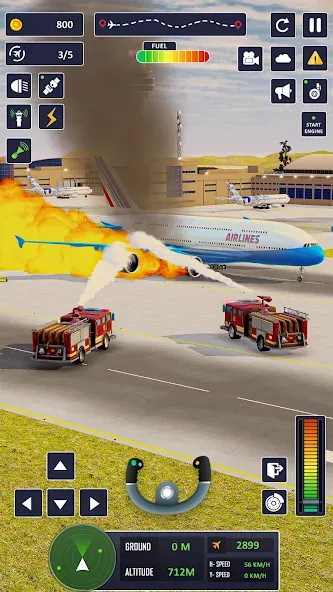 Airplane Game Flight Simulator МОД/Взлом [Меню, Бесконечные монеты и Открытые уровни] Screenshot 5