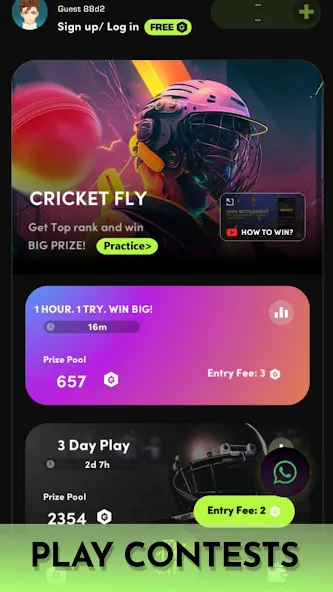 Cricket Fly x Gamifly (Крикет Флай) МОД/Взлом [Все открыто, Дополнительные деньги и Меню MOD] Screenshot 5