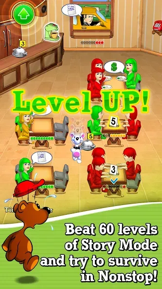 Lunch Rush HD Restaurant Games МОД/Взлом [Деньги, Монеты и Меню MOD] Screenshot 2
