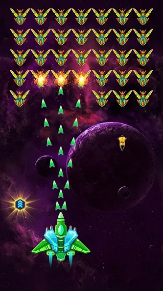 Galaxy Attack: Shooting Game (Гэлэкси Аттак) МОД/Взлом [Все открыто, Дополнительные деньги и Меню MOD] Screenshot 1