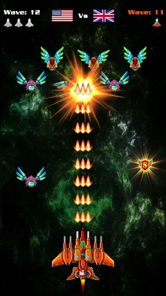 Galaxy Attack: Shooting Game (Гэлэкси Аттак) МОД/Взлом [Все открыто, Дополнительные деньги и Меню MOD] Screenshot 2