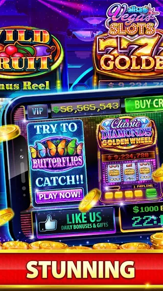 VEGAS Slots by Alisa – Free Fu (Вегас Слоты от Алисы) МОД/Взлом [Бесконечные деньги, Монеты и Мега MOD] Screenshot 5